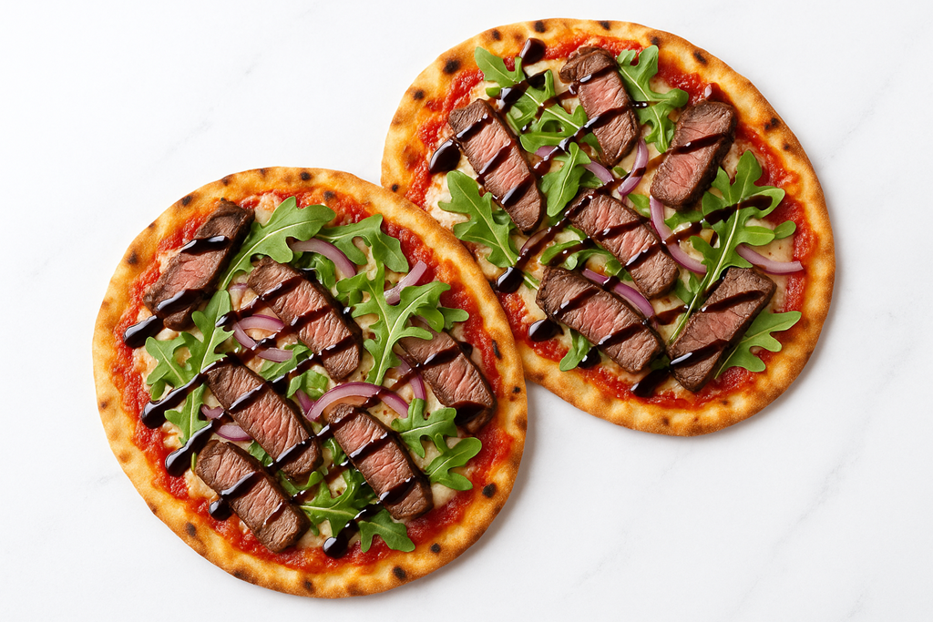 Grilled Flatbread Steak Pizza Recipe