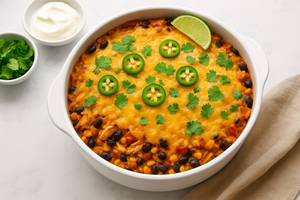 Slow Cooker Chicken Enchilada Casserole Recipe