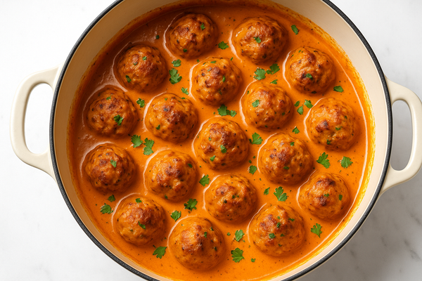 Dutch Oven Butter Chicken Meatballs Recipe