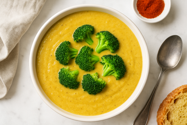 Blender Vegan Broccoli Cheddar Soup Recipe